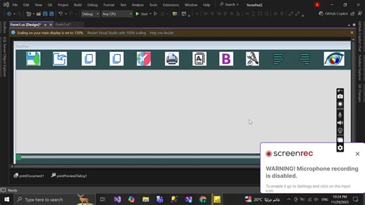 #csharp #dotnet #windowsforms #desktopapps #notepadapp #learningjourney #iti | Andrew Nassim
