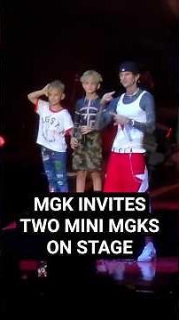mgk invites 2 mini mgks onstage during his Pittsburgh show! "mgk is for the kids." mgk is such a dad