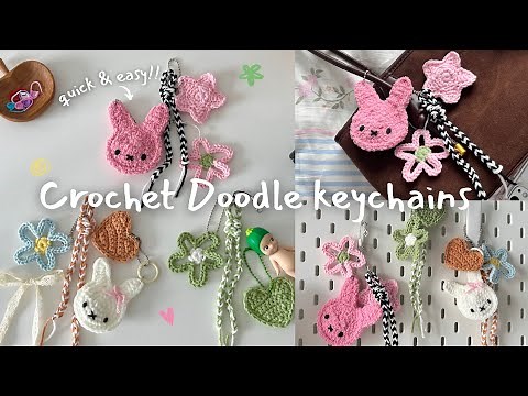 ⋆𐙚˚How to *Easily crochet doodle keychains | Crochet Keychains Episode 3 | Step-by-step tutorial