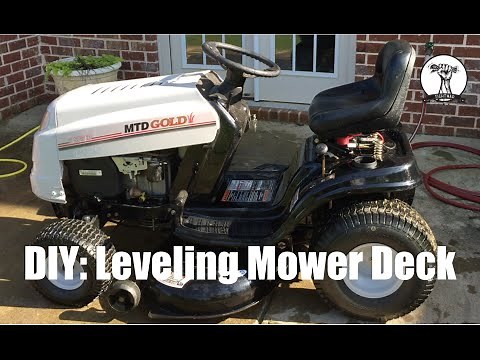 DIY: How To Level the Deck on a MTD Lawn Mower : Bolens, Toro, Yard Machines