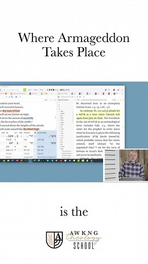 11K views · 98 reactions | Where will Armageddon take place? Listen to this clip from Dr. Michael Heiser, from our online course: Unseen Realm 102, as he explains. To learn more about this free online course, tap the link: https://catalog.awkngschooloftheology.com/courses/ur-102 | AWKNG | Facebook