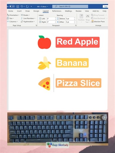 Write Food & Drinks Emojis in MS Word by Alt Hexa Codes | MS Word Tips #msword