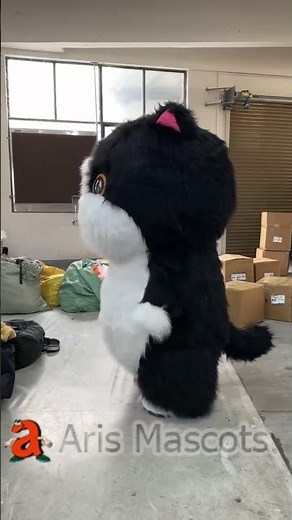 Spooky & Eye Catching Adult Inflatable Black Cat Costume – Perfect for Halloween, Carnival, Cosplay,