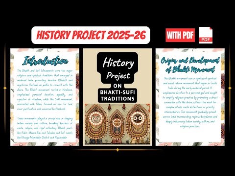 History Project on Bhakti-Sufi Traditions Class12 CBSE 2025-26 | With PDF