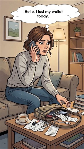 💬 English Dialogue: Customer and Bank Agent — Lost Wallet and Credit Card