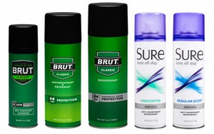 Sure, Brut aerosol deodorant, antiperspirant recalled over cancer-causing chemical