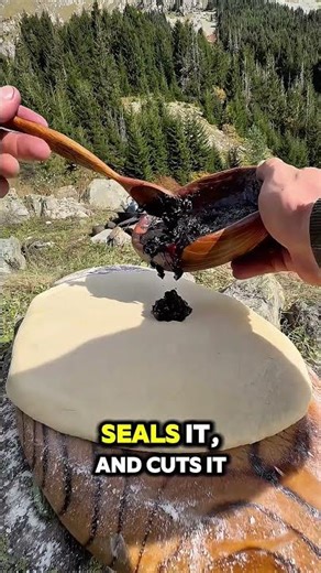 Primitive River Cooking: Fresh Fish & Berry Bread in a Clay Pot! #reels