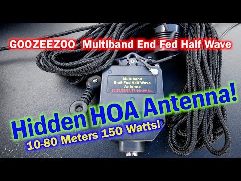 Multiband End Fed Half Wave Antenna | 10-80 Meters Antenna | HOA Antenna! | How to hide you Antenna!