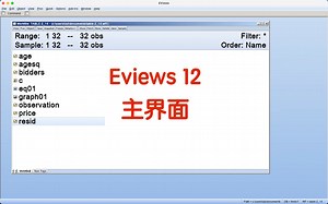 Eviews 12 主界面