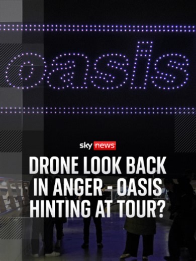 Oasis have used a drone show to drop their biggest hint yet about a new tour. The band's logo was illuminated above Manchester, before changing to '14th September 2026', and '4pm British Summer Time'. Fans think it's a clue to an announcement on Monday afternoon. Recent videos have hinted at different cities the Britpop icons could play next year. #Oasis #OasisTour #Manchester