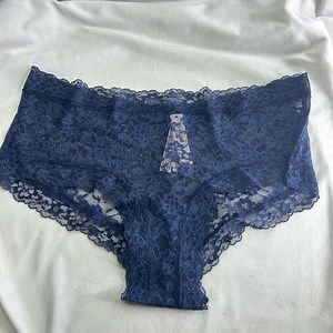 Victorias Secret Elegant Lace Women's Panties - Navy Blue