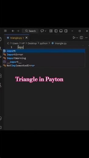 How to draw a triangle using turtle in Python!🐢#correctcoding #programming #python #shortvideo