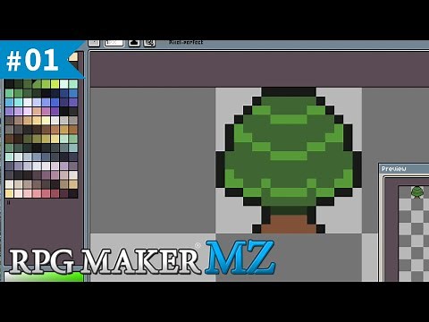 RPG Maker MZ #01 Making Pixel Art by Aseprite for Tileset