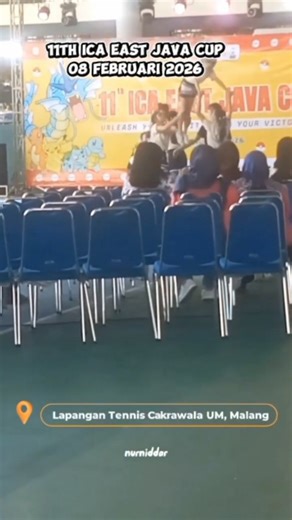 Nur Niddar on Instagram: "#nurniddar 11th ICA East Java Cup menjadi saksi perjuangan, kekompakan, dan semangat 📅08 Februari 2026 📍Lapangan Tennis Cakrawala UM, Malang #cheerleader #competition #eventmalang #fyp"