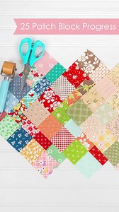 😮‍💨It took me a couple of years, but here is my progress for the 25 Patch Blocks! Each block uses a different collection so let me know which collections you recognize!🧵 | Fat Quarter Shop