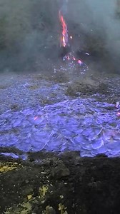 Blue Fire Flow – A Dazzling Mountain Explosion 🌋🔥 Experience the stunning Blue Fire phenomenon 🙏 | Desi Talent