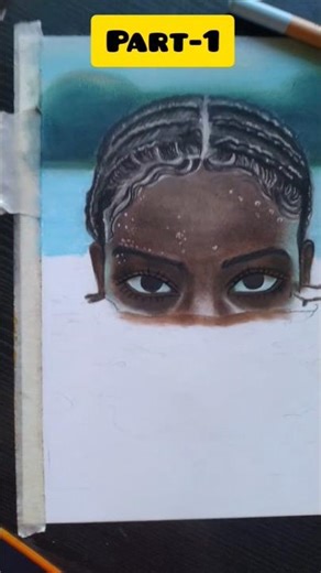 PART -1)✨ Face Shading Techniques with Soft Pastels 🎨🖌️ #shorts #art #drawing #artist