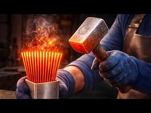 Hundreds of Needles Turned into a Damascus Knife