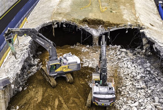 Θεσσαλονίκη: Εντυπωσιακές οι φωτογραφίες από την κατασκευή του Flyover - Προχωρά η κατεδάφιση του τούνελ