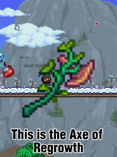 Crafting the Axe of Regrowth in Terraria