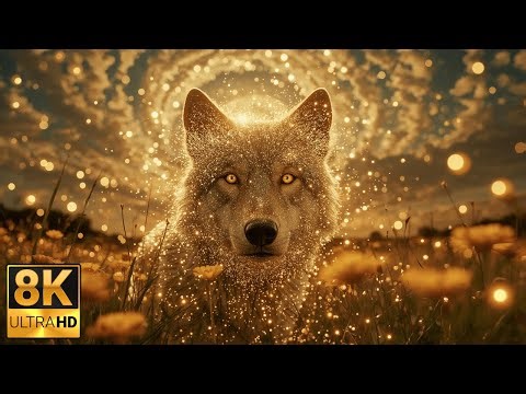 Dream Worlds - Golden - Journey of the Wolf - 8K AI Fantasy Music Video