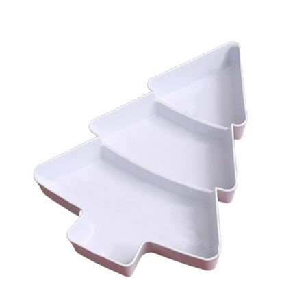 Siruishop Christmas Tree Platter Multipurpose Fruit Tray for Nuts Sweet Cookies Indoor White - Walmart.ca