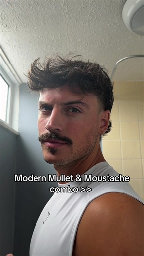 Fresh cut for the summer #mullet #moustache #modernmullet #haircuts #hairstyle