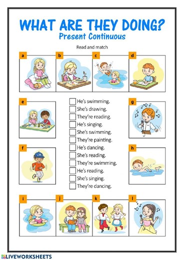 What are you doing? - Actions worksheet