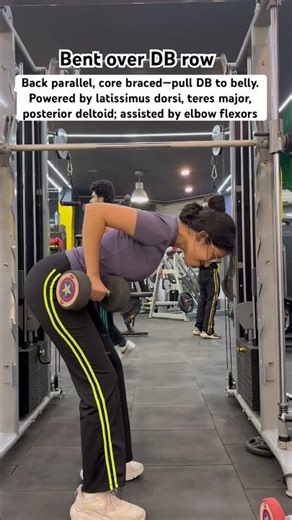 Bent over DB Row #gym #fitness #core #backday #lats #motivation #exercise #gymgirl