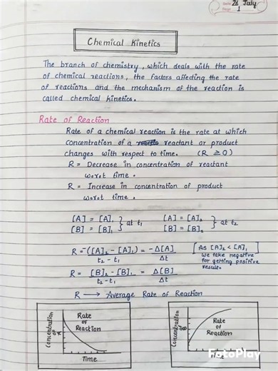 Chemical Kinetics Class 12 One Shot Notes | Rate of Reaction Explained | NEET 2027 |
