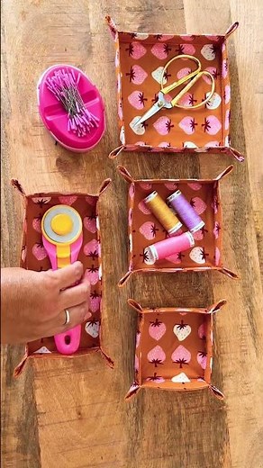 Handy Fabric Tray Tutorial #sewingtutorial