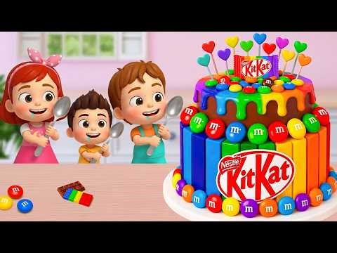 Miniature Rainbow Cake Tutorial 🌈 Amazing Mini Rainbow Chocolate Candy Cake Recipe 💕🍰 Yummy Teeny