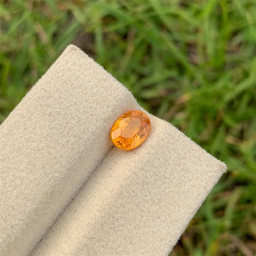 Natural Spessartite Garnet 1.30 Cts Orange Oval Cut Slightly Included Gemstone Tanzania - Etsy