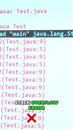 Stack Overflow Error: Infinite Recursion Explained! #shorts