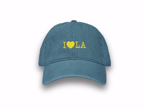 I HEART LA | Embroidered Denim Baseball Hat - Etsy