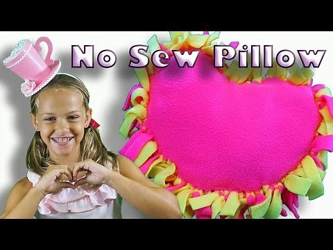 How to make a no sew tie pillow with fleece