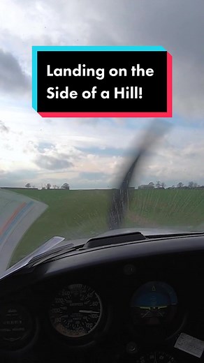 Landing the Piper Arrow on the side of a hill at #fishburn in Durham #piperarrow #flying #pilotsoftiktok
