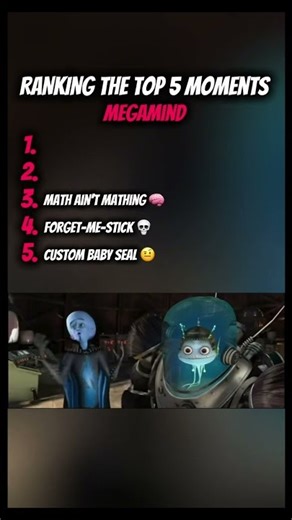 Megamind top 5 funniest moments 😭 #top5 #shortsfeed #movie #funny