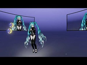DVVR Dance Viewer VR real-time game play footage 60fps [MMD] DEEP BLUE TOWN he Oideyo