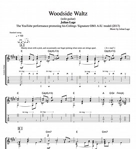 "Woodside Waltz" · Julian Lage || Guitar: Tab + Chords + Sheet Music — Play Like The Greats .com