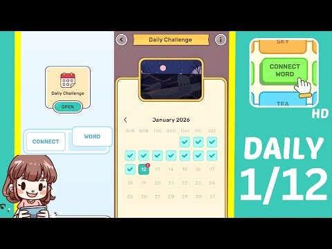 Connect Word Daily Challenge January 12 Answers Walkthrough