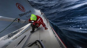 The fleet is caught up upwind, and the rookies are wondering where is this famous Southern Ocean they’ve heard all about. Well, it’s coming. And they’re looking forward to it. Full video: bit.ly/Looking-forward-to-it | The Ocean Race