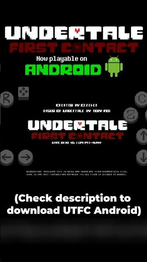 Undertale First Contact is now on Android! #undertale #undertalefangame #deltarune