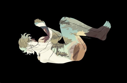 this frame’s rly rough but. the cards are aligned so there’s a clover over qrow’s heart :3