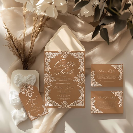 Cielito Lindo, Baby Shower Invite, Invitation Template, Mexican Baby Shower, is on the Way, Papel Picado, Mexican Bautizo, Editable Template - Etsy