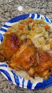 JUICY OVEN BAKED ZESTY ITALIAN CHICKEN THIGHS, CABBAGE🥬 & CARROTS 🥕w/JASMINE RICE 🍚 + FAITH TALK