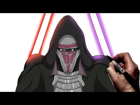 How To Draw Darth Revan | Step By Step | Star Wars