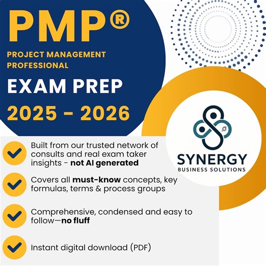 PMP Exam Study Guide: Project Management Certification Notes (PDF Download) - Etsy