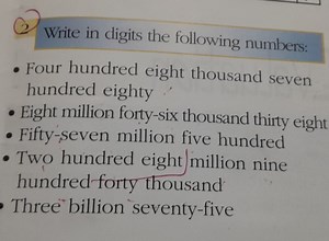 Write in digits the following numbers:Four hundred eight thous... | Filo
