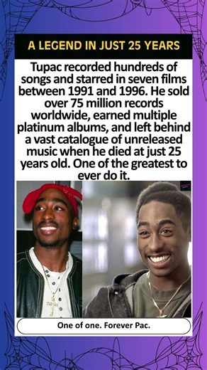 A Legend in Just 25 Years #tupac #2pac #hiphoplegends #raphistory